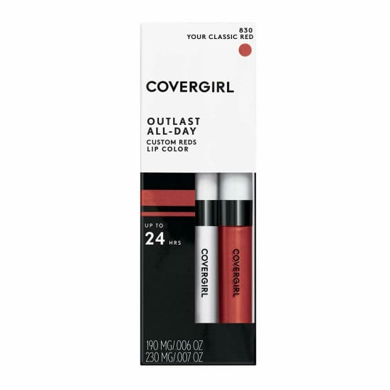 COVERGIRL Outlast All Day Liquid Lipcolor Lipstick Custom Reds CHOOSE COLOUR - Your Classic Red 830 - Health & Beauty:Makeup:Lips:Lipstick
