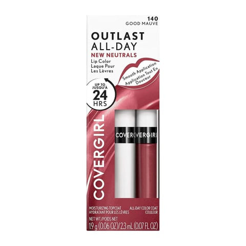 COVERGIRL Outlast All Day Liquid Lipcolor Lipstick New Neutrals GOOD MAUVE 140 - Health & Beauty:Makeup:Lips:Lipstick