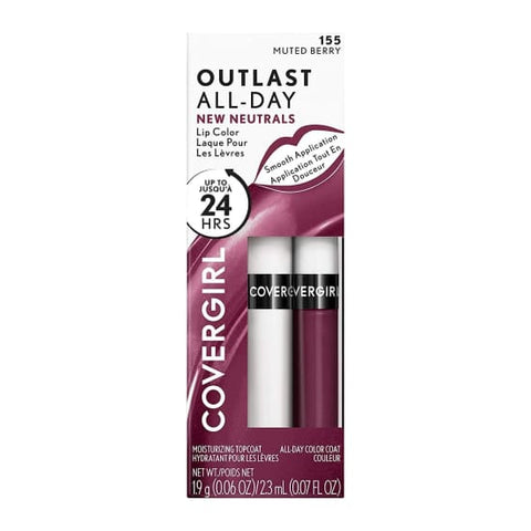 COVERGIRL Outlast All Day Liquid Lipcolor Lipstick New Neutrals MUTED BERRY 155 - Health & Beauty:Makeup:Lips:Lipstick