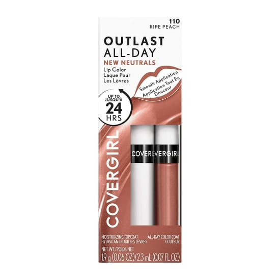 COVERGIRL Outlast All Day Liquid Lipcolor Lipstick New Neutrals RIPE PEACH 110 - Health & Beauty:Makeup:Lips:Lipstick