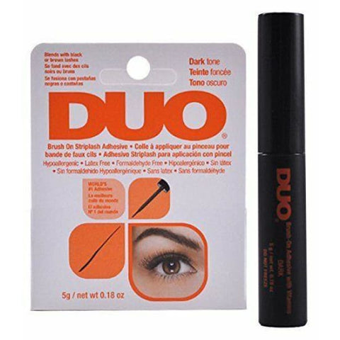 DUO Brush On Striplash Adhesive Glue False Eyelashes 5gm DARK Tone strip lash - Health & Beauty:Makeup:Eyes:Eyelash Extensions