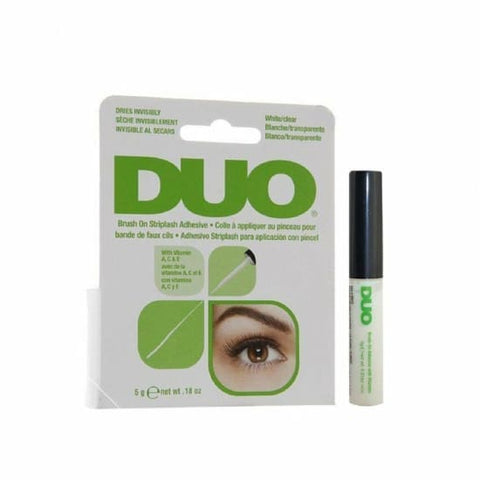 DUO Brush On Striplash Adhesive Glue False Eyelashes 5gm WHITE CLEAR strip lash - Health & Beauty:Makeup:Eyes:Eyelash Extensions