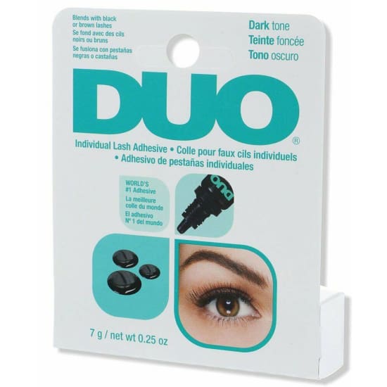 DUO Individual Adhesive Glue False Eyelashes 7gm Dark Tone - Health & Beauty:Makeup:Eyes:Eyelash Extensions