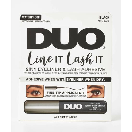 DUO Line It Lash It 2 in 1 Eyeliner & Adhesive BLACK glue eye liner Fine tip - Health & Beauty:Makeup:Eyes:Eyelash Extensions
