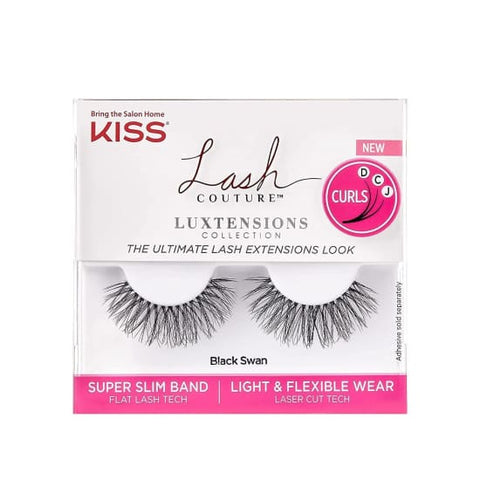 KISS Lash Couture Luxtensions Collection False Eyelashes BLACK SWAN strip lash - Health & Beauty:Makeup:Eyes:Eyelash Extensions