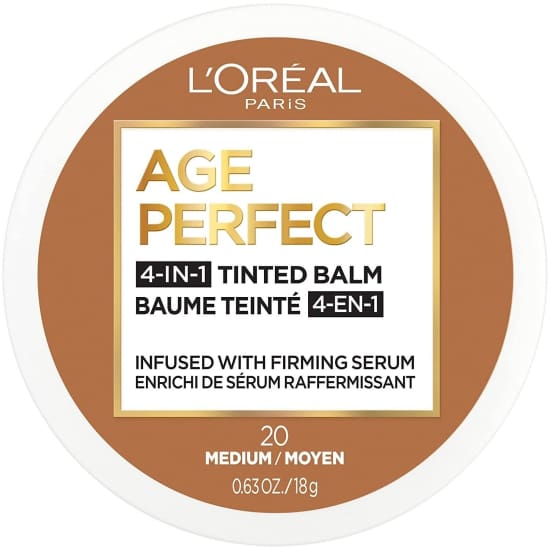 LOREAL Age Perfect 4 In 1 Tinted Balm Foundation MEDIUM 20 with firming serum - Health & Beauty:Makeup:Face:Foundation
