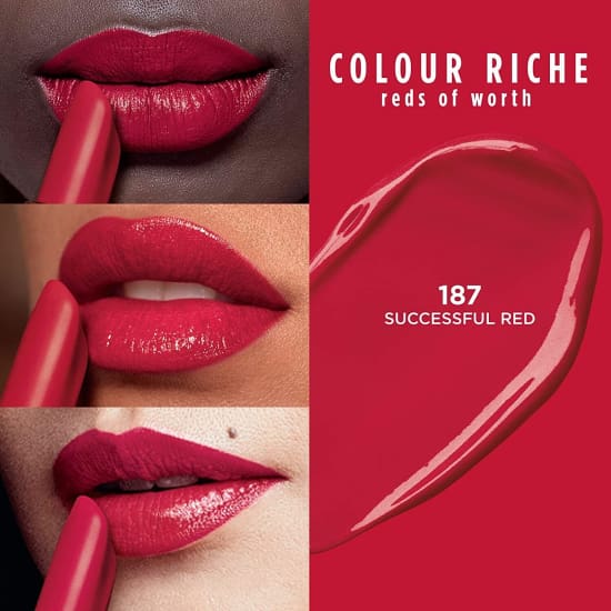 LOREAL Colour Riche The Reds Lipstick CHOOSE YOUR COLOUR red - Successful Red 187 - Health & Beauty:Makeup:Lips:Lipstick