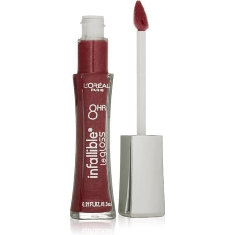 LOREAL Infallible Le Gloss 8HR Lip Gloss GLISTENING BERRY 240 lipgloss - Health & Beauty:Makeup:Lips:Lip Gloss