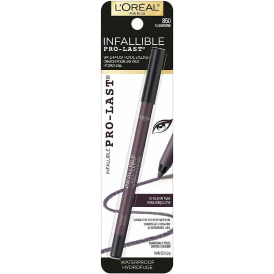 LOREAL Infallible Pro Last Waterproof Pencil Eyeliner CHOOSE COLOUR eye liner - Aubergine 850 - Health & Beauty:Makeup:Eyes:Eyeliner