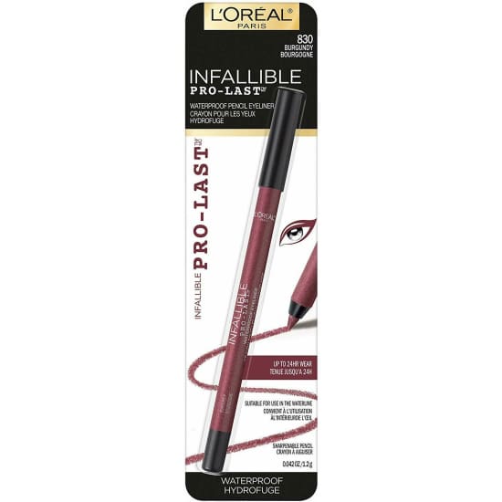 LOREAL Infallible Pro Last Waterproof Pencil Eyeliner CHOOSE COLOUR eye liner - Burgundy 830 - Health & Beauty:Makeup:Eyes:Eyeliner