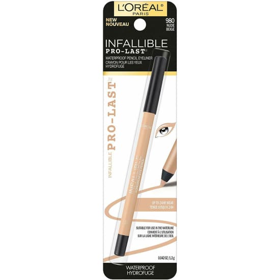 LOREAL Infallible Pro Last Waterproof Pencil Eyeliner CHOOSE COLOUR eye liner - Nude 980 - Health & Beauty:Makeup:Eyes:Eyeliner