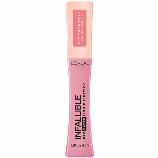 LOREAL Infallible Pro Matte Les Macarons Scented Liquid Lipstick CHOOSE COLOUR - Dose Of Rose 818 - Health & Beauty:Makeup:Lips:Lipstick