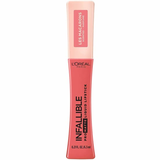 LOREAL Infallible Pro Matte Les Macarons Scented Liquid Lipstick CHOOSE COLOUR - Guava Gush 824 - Health & Beauty:Makeup:Lips:Lipstick