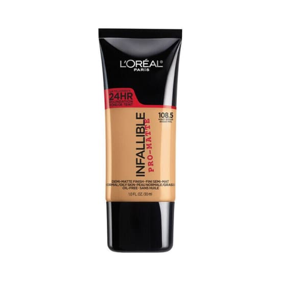 LOREAL Infallible Pro-Matte Liquid Longwear Foundation CHOOSE YOUR COLOUR 30mL - 108.5 Honey Bisque - Health & Beauty:Makeup:Face:Foundation