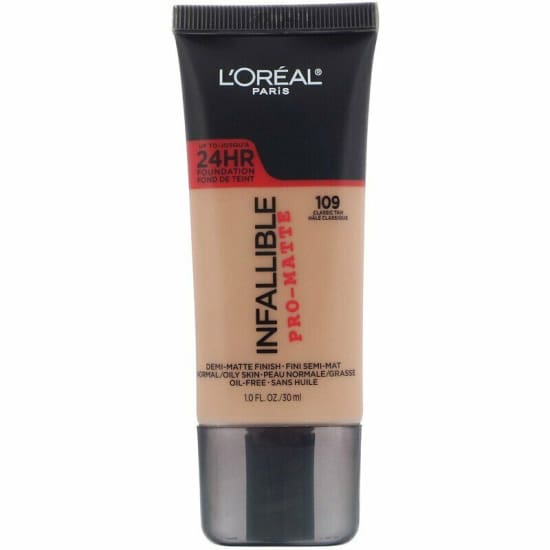 LOREAL Infallible Pro-Matte Liquid Longwear Foundation CHOOSE YOUR COLOUR 30mL - 109 Classic Tan - Health & Beauty:Makeup:Face:Foundation
