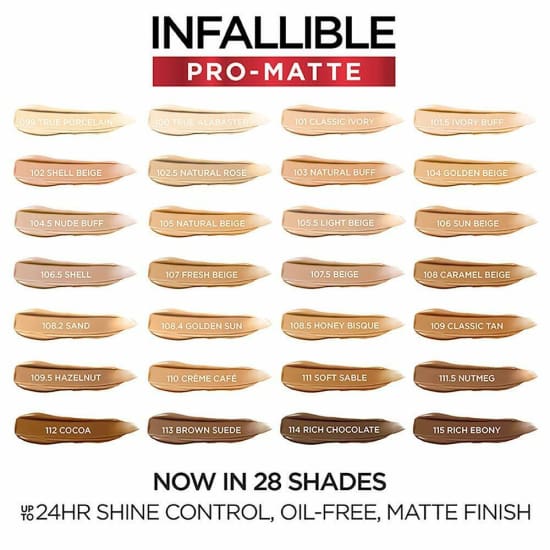 LOREAL Infallible Pro-Matte Liquid Longwear Foundation CHOOSE YOUR COLOUR 30mL - Health & Beauty:Makeup:Face:Foundation
