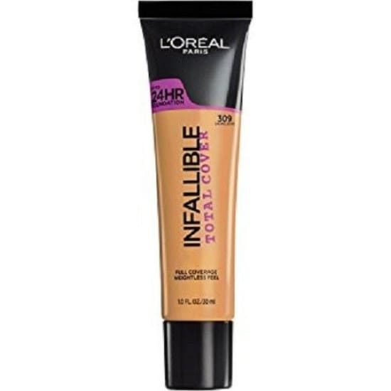 LOREAL Infallible Total Cover 24HR Foundation CARAMEL BEIGE 309 NEW - Health & Beauty:Makeup:Face:Foundation