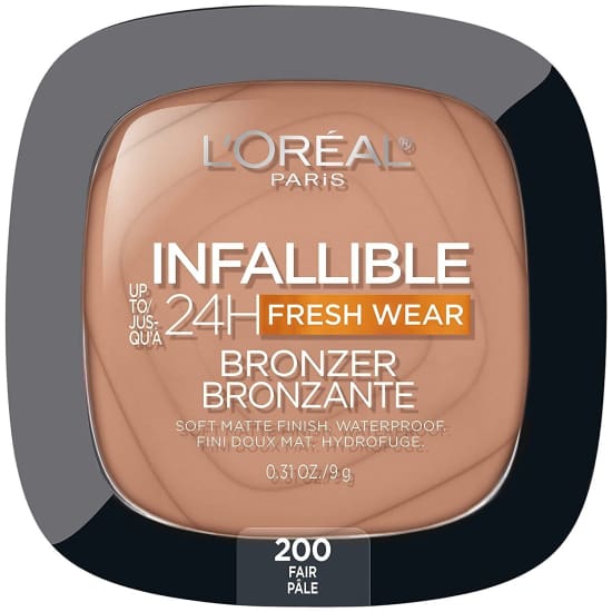 LOREAL Infallible Up To 24Hr Fresh Eear Powder Bronzer CHOOSE COLOUR - Fair 200 - Health & Beauty:Makeup:Face:Bronzer Contour & Highlighter