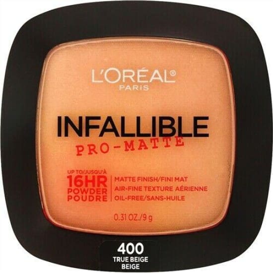 LOREAL Pro Matte 16HR Pressed Powder CHOOSE YOUR COLOUR - 400 True Beige - Health & Beauty:Makeup:Face:Face Powder