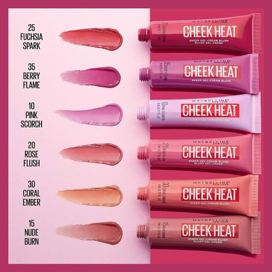 MAYBELLINE Cheek Heat Sheer Gel Cream Blush CHOOSE YOUR COLOUR New - Health & Beauty:Makeup:Face:Blush
