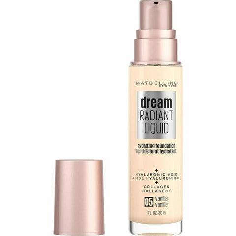 MAYBELLINE Dream Radiant Liquid Hydrating Foundation CHOOSE YOUR COLOUR New - 05 Vanilla - Health & Beauty:Makeup:Face:Foundation