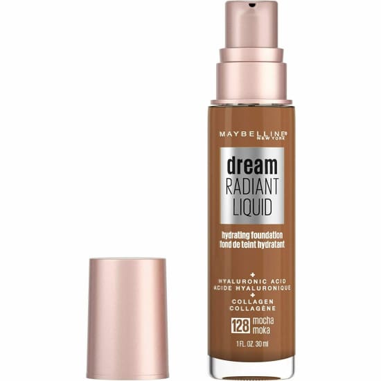 MAYBELLINE Dream Radiant Liquid Hydrating Foundation CHOOSE YOUR COLOUR New - 128 Mocha - Health & Beauty:Makeup:Face:Foundation
