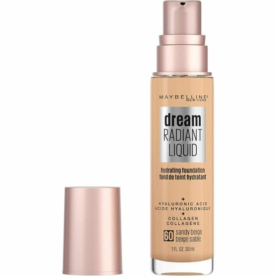 MAYBELLINE Dream Radiant Liquid Hydrating Foundation CHOOSE YOUR COLOUR New - 60 Sandy Beige - Health & Beauty:Makeup:Face:Foundation