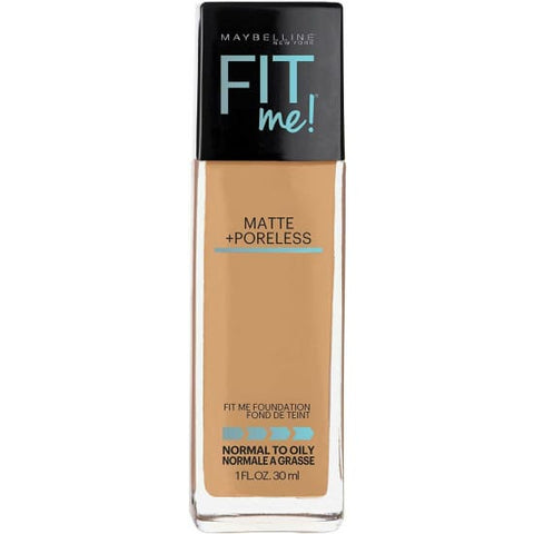 MAYBELLINE Fit Me Foundation Matte Poreless TOFFEE CARAMEL 330 normal oily skin - Health & Beauty:Makeup:Face:Foundation