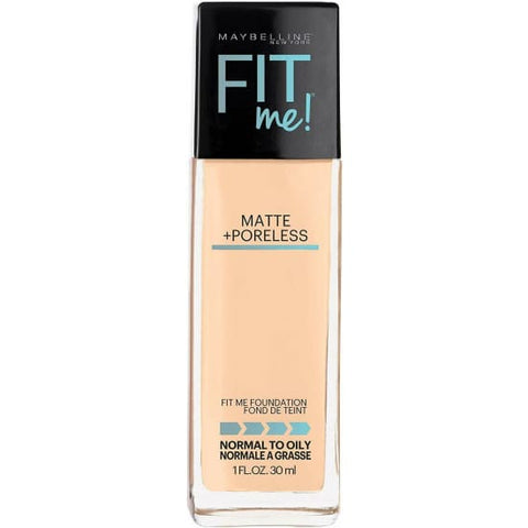MAYBELLINE Fit Me Foundation Matte + Poreless WARM NUDE 128 normal oily skin - Health & Beauty:Makeup:Face:Foundation
