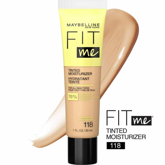 MAYBELLINE Fit Me tinted moisturiser CHOOSE COLOUR moisturizer - 118 - Health & Beauty:Skin Care:Moisturisers