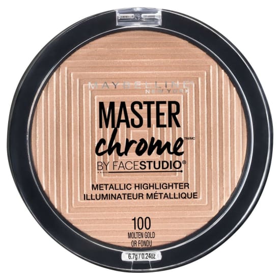MAYBELLINE Master Chrome Metallic Highlighter MOLTEN GOLD 100 new - Health & Beauty:Makeup:Face:Bronzer Contour & Highlighter