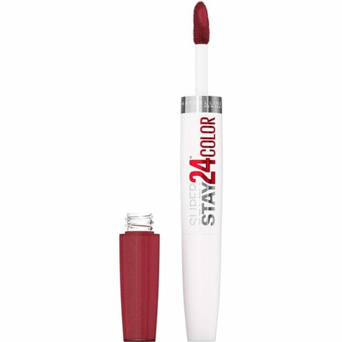 MAYBELLINE SuperStay 24HR 2-step Lipcolor CITY ABLAZE 930 satin liquid lipstick - Health & Beauty:Makeup:Lips:Lipstick