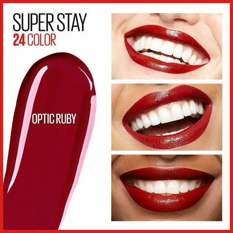 MAYBELLINE SuperStay 24HR 2-step Lipcolor OPTIC RUBY 310 liquid lipstick - Health & Beauty:Makeup:Lips:Lipstick