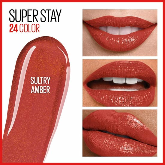 MAYBELLINE SuperStay 24HR 2-step Lipcolor SULTRY AMBER 915 liquid lipstick - Health & Beauty:Makeup:Lips:Lipstick