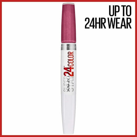 MAYBELLINE SuperStay 24HR 2-step Lipcolor WEAR ON WILDBERRY 045 liquid lipstick - Health & Beauty:Makeup:Lips:Lipstick