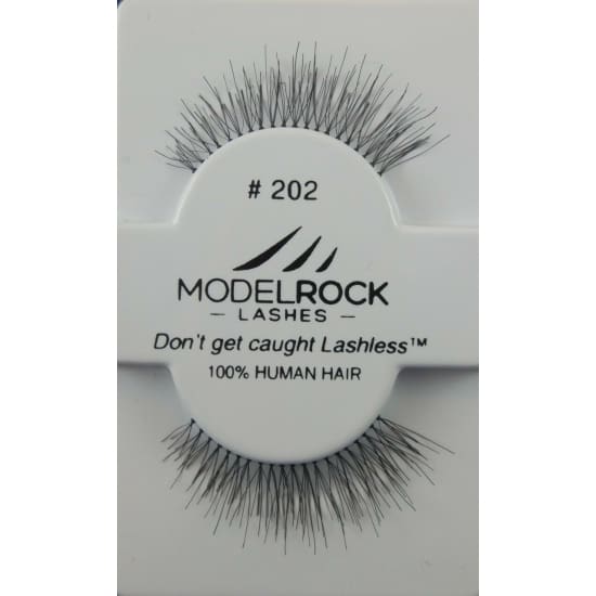 MODELROCK LASHES Kit Ready False Eyelashes #202 eye lashes natural human hair - Health & Beauty:Makeup:Eyes:Eyelash Extensions