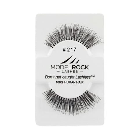 MODELROCK LASHES Kit Ready False Eyelashes #217 eye lashes natural human hair - Health & Beauty:Makeup:Eyes:Eyelash Extensions