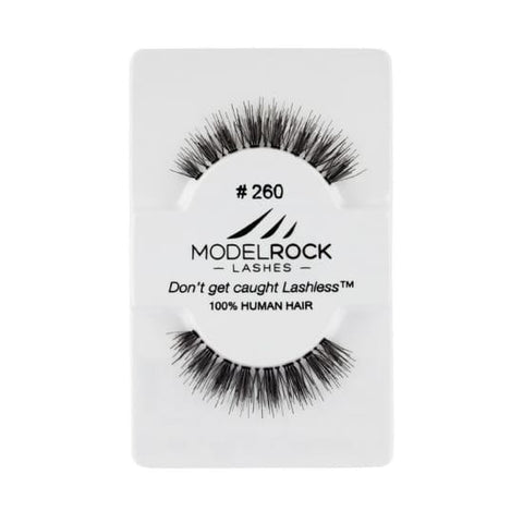 MODELROCK LASHES Kit Ready False Eyelashes #260 eye lashes natural human hair - Health & Beauty:Makeup:Eyes:Eyelash Extensions
