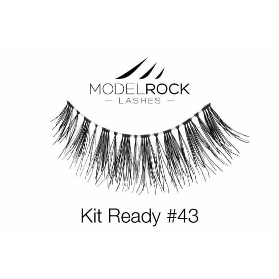 MODELROCK LASHES Kit Ready False Eyelashes #43 eye lashes natural human hair - Health & Beauty:Makeup:Eyes:Eyelash Extensions
