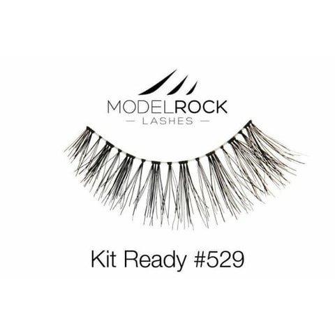 MODELROCK LASHES Kit Ready False Eyelashes #529 eye lashes natural human hair - Health & Beauty:Makeup:Eyes:Eyelash Extensions
