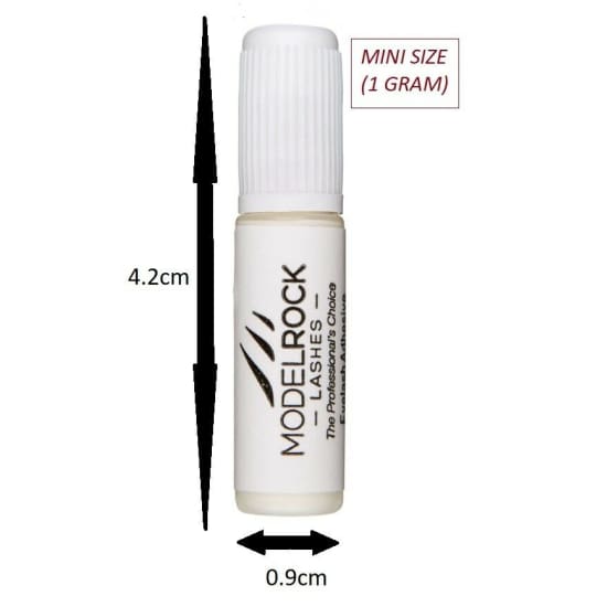 MODELROCK LASHES Lash Adhesive Glue False Eyelashes 1gm White Clear LATEX FREE - Health & Beauty:Makeup:Eyes:Eyelash Extensions