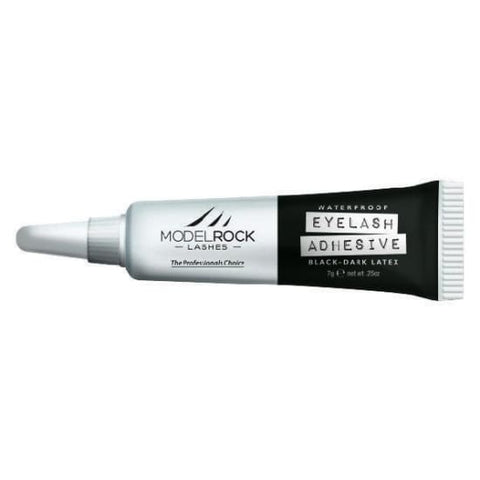 MODELROCK LASHES Lash Adhesive Glue False Eyelashes 7gm Black dark LATEX waterpr - Health & Beauty:Makeup:Eyes:Eyelash Extensions