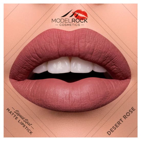 MODELROCK Liquid Last Lipstick DESERT ROSE model rock Vegan lipcolour new - Health & Beauty:Makeup:Lips:Lipstick
