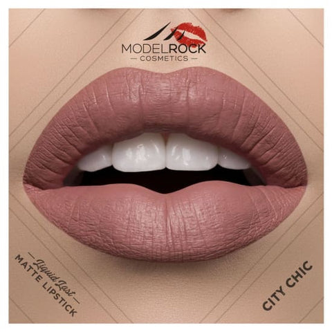 MODELROCK Liquid to Matte Lipstick CITY CHIC model rock lip colour last - Health & Beauty:Makeup:Lips:Lipstick