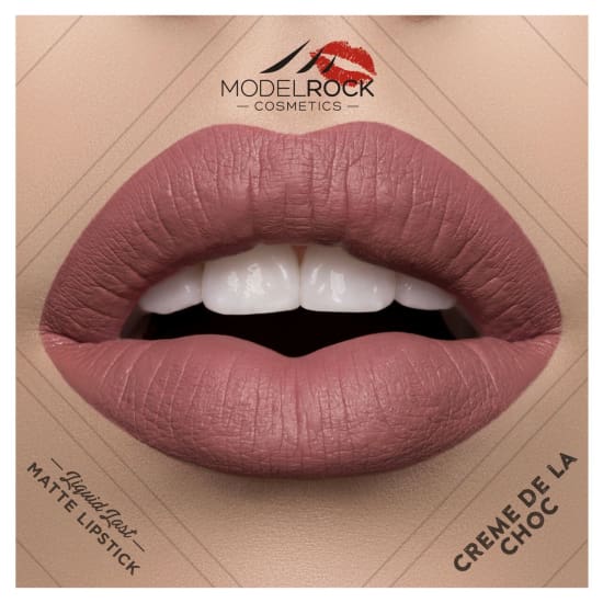 MODELROCK Liquid to Matte Lipstick CREME DE LA CHOC model rock last vegan - Health & Beauty:Makeup:Lips:Lipstick