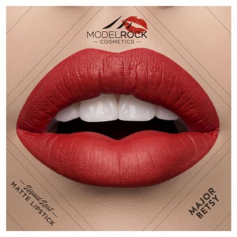 MODELROCK Liquid to Matte Lipstick MAJOR BETSY model rock lipcolour last vegan - Health & Beauty:Makeup:Lips:Lipstick