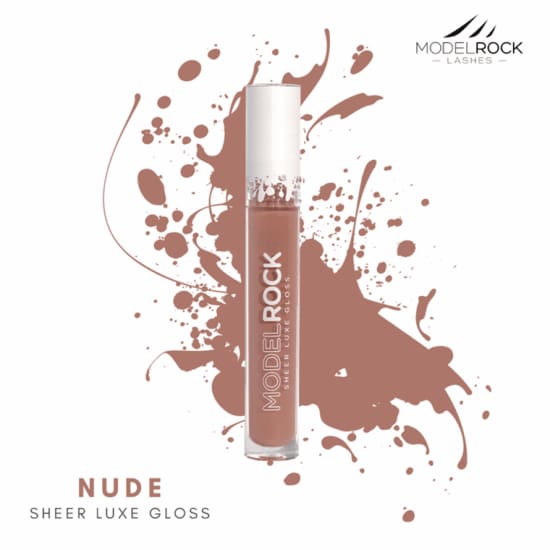 MODELROCK Sheer Luxe Silk Lip Gloss SHEER NUDE NEW lipgloss model rock - Health & Beauty:Makeup:Lips:Lip Gloss