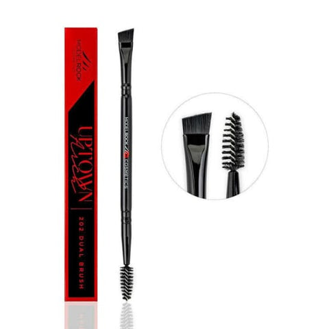 MODELROCK Uptown Arch 202 Dual BROW BRUSH Duo ended #202 angled brush spoolie - Health & Beauty:Makeup:Makeup Tools & Accessories:Brushes