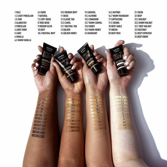 NYX Born To Glow Naturally Radiant Foundation CHOOSE YOUR COLOUR 30mL - Health & Beauty:Makeup:Face:Foundation