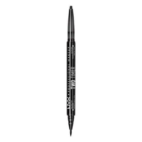 NYX Two Timer Dual Ended Eyeliner JET BLACK TT01 Kohl Pencil & Felt Tip liner - Health & Beauty:Makeup:Eyes:Eyeliner